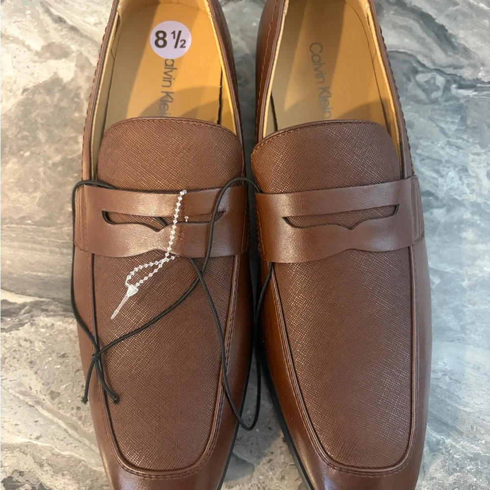 Calvin Klein Men's‎ Tan Slip-On Loafers